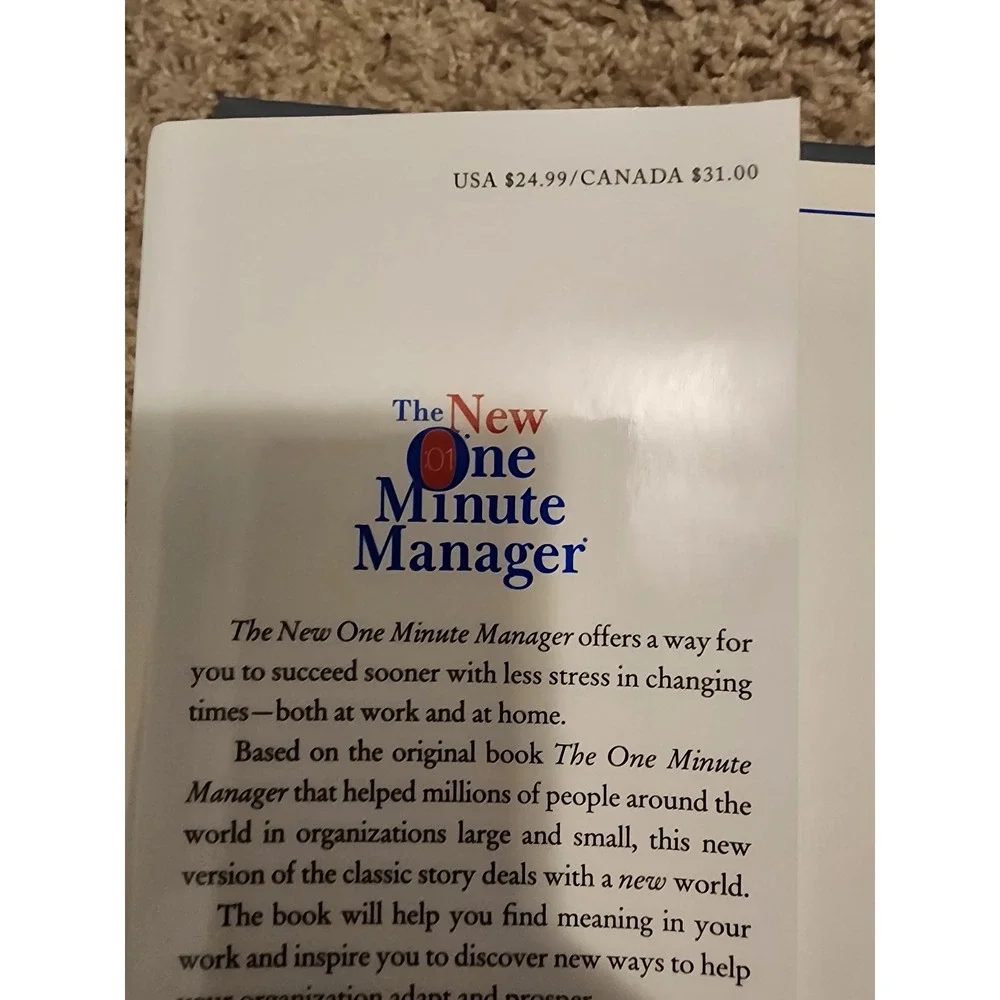 The New One Minute Manager‎ by Ken Blanchard Spencer Johnson Business Book